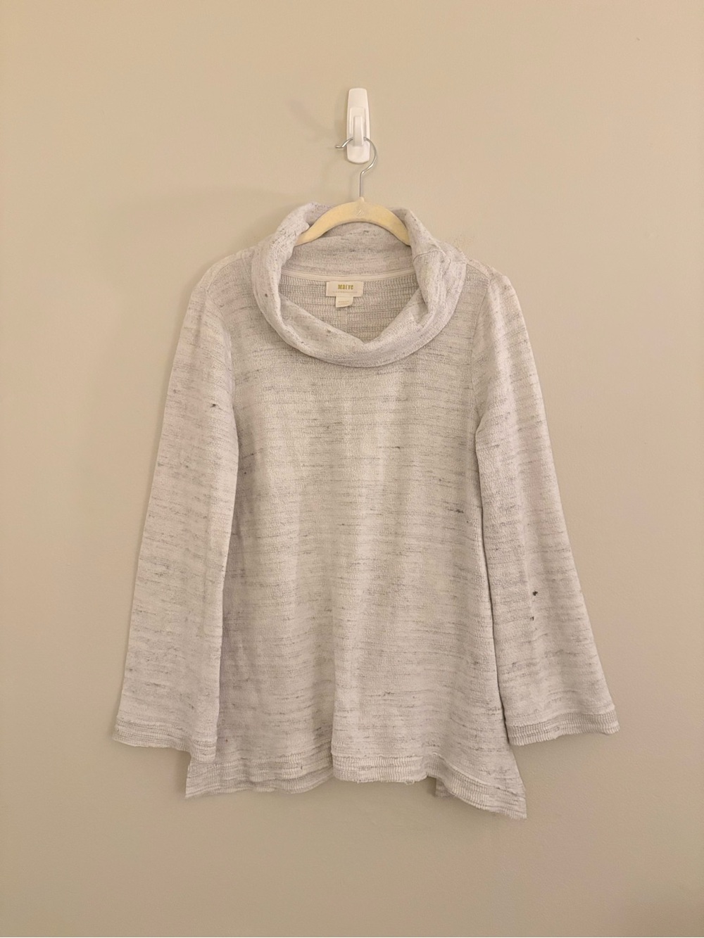 Maeve Light Gray Cowl Neck Women's Sweater